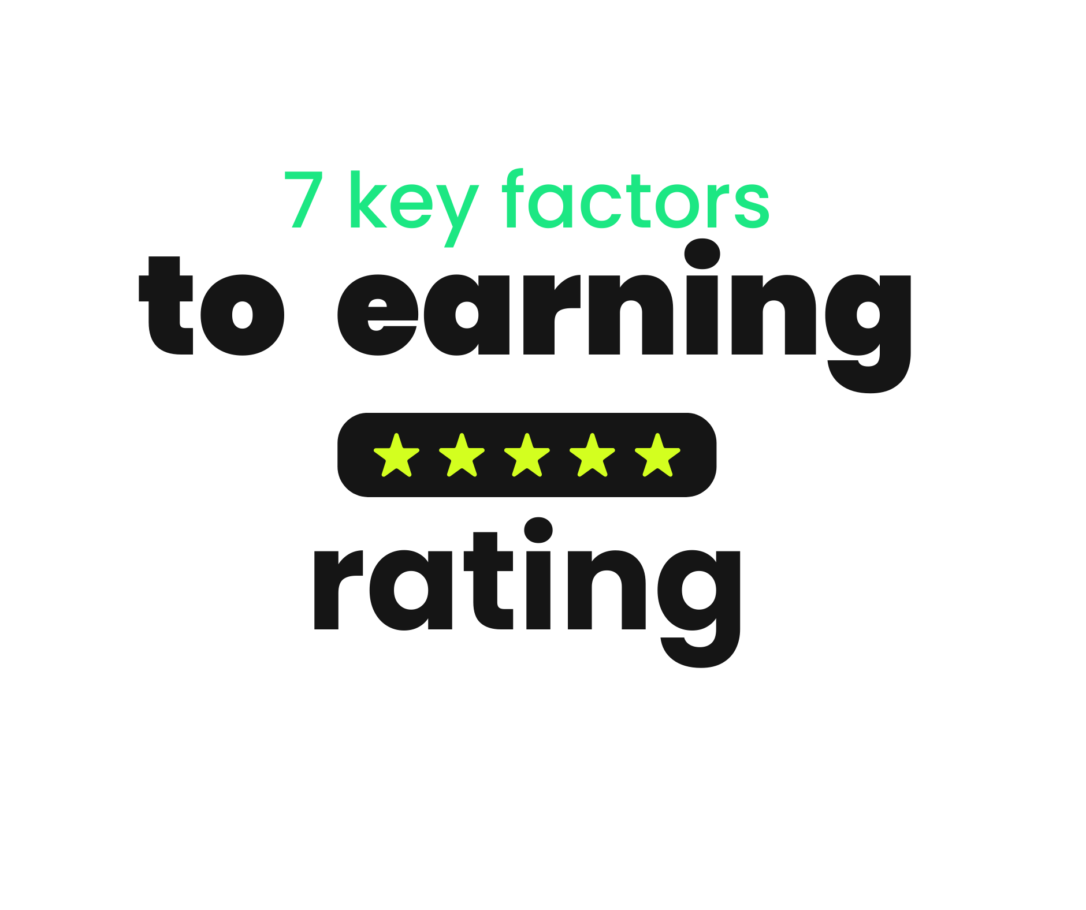 5 star rating scale, with 7 key factors to earning a 5 star rating