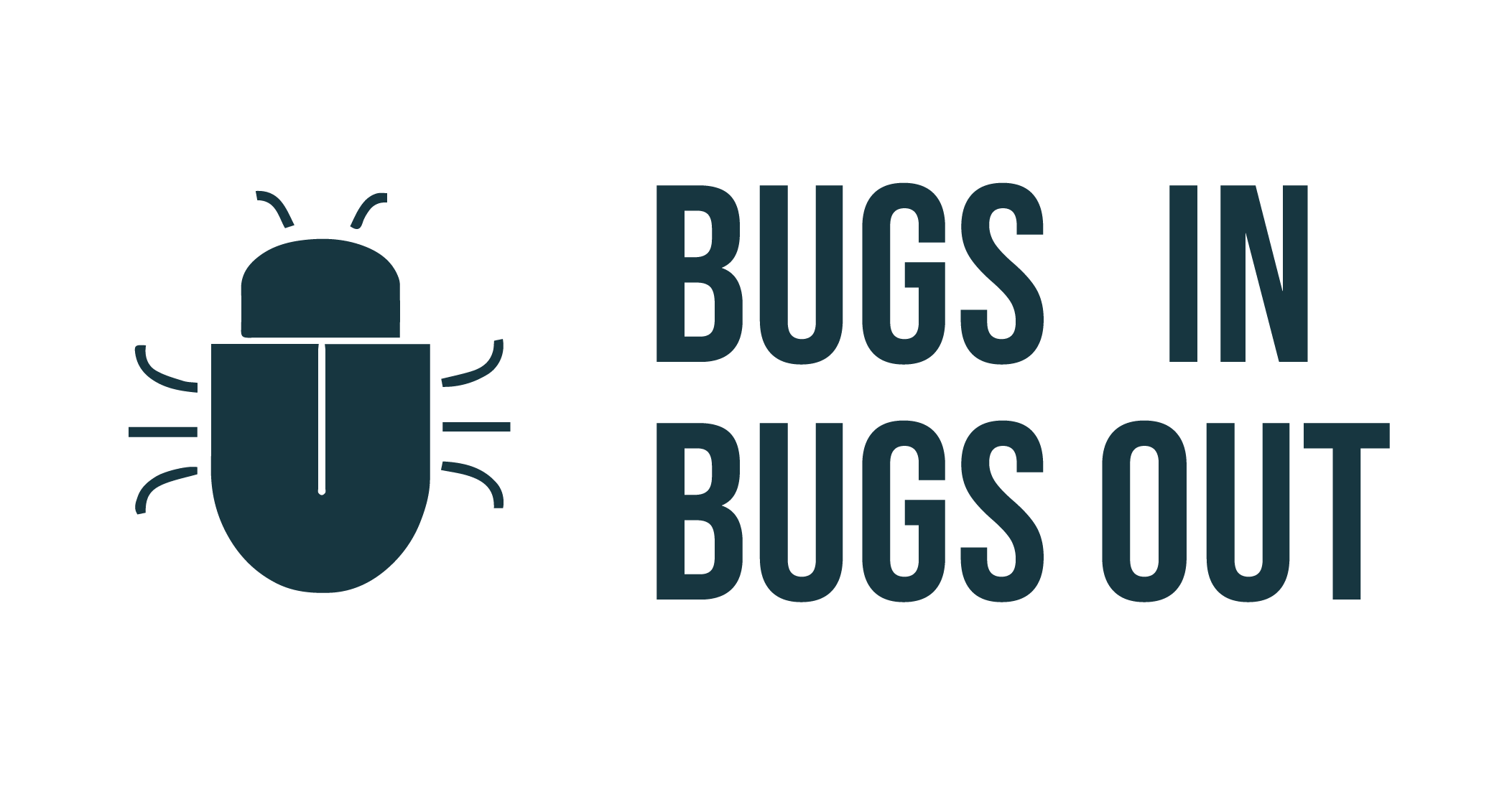 The brand logo for Bugs In Bugs Out features a beetle bug with the company name.